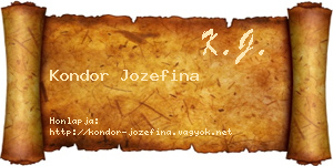 Kondor Jozefina névjegykártya